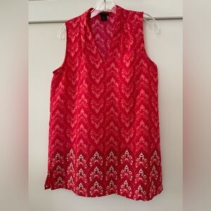 Ann Taylor Sleeveless V-Neck Blouse Size S